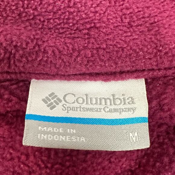 Columbia Girls Full Zip Up Benton Fleece Pink Jacket Size M Thermal Cozy Warm - Picture 8 of 9